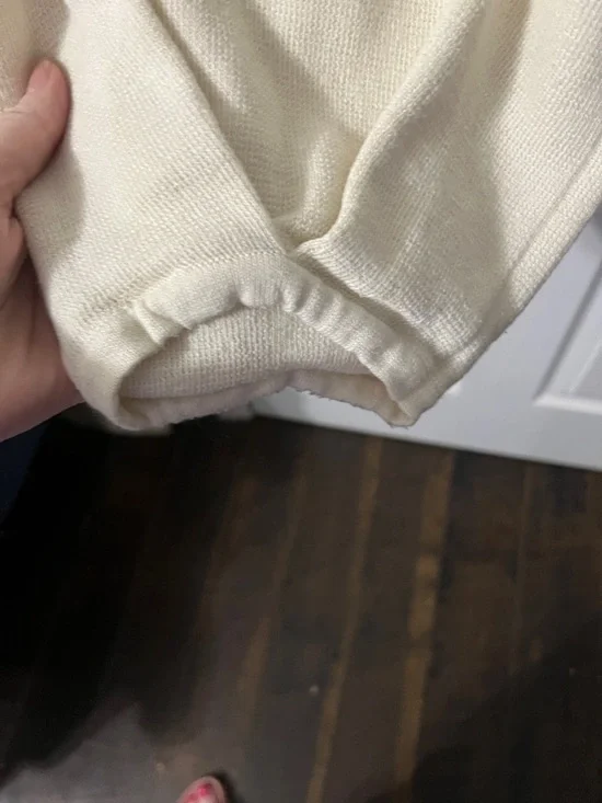 Cozy Wide-Leg Cream Lounge Pants - Picture 4 of 9